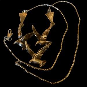 🌴Vintage Sterling Silver Seagull Choker